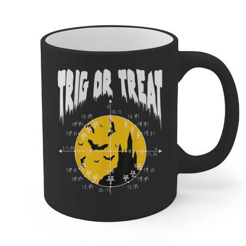 Nerdy Trig Or Treat Halloween Costume Math Teacher Graphic Print Coffee Mug - teacherstshirts.com AU