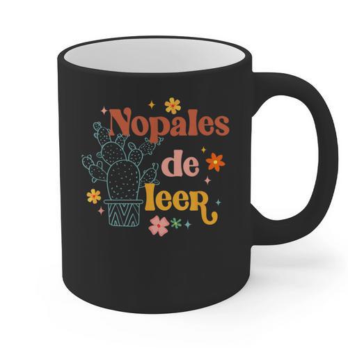 Nopales De Leer Spanish Teacher Maestra Cactus Bilingual Graphic Print Coffee Mug - teacherstshirts.com