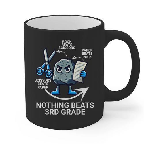 Nothing Beats 3rd Grade Back To School Kids Teachers Graphic Print Coffee Mug - teacherstshirts.com