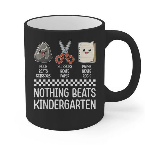 Nothing Beats Kindergarten Back To School Kids Teacher Graphic Print Coffee Mug - teacherstshirts.com