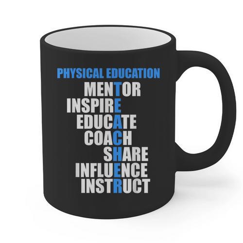 PE Physical Education Teacher For PE Teacher Graphic Print Coffee Mug - teacherstshirts.com UK