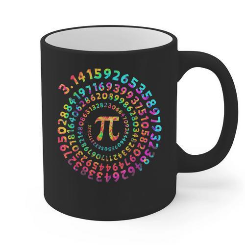 Pi Day Math Teacher Tie Dye Spiral Pi 314 Pi Day Graphic Print Coffee Mug - teacherstshirts.com AU