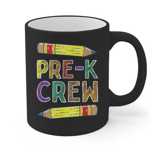 Pre-K Crew PreK Teachers Back To School Graphic Print Coffee Mug - teacherstshirts.com AU