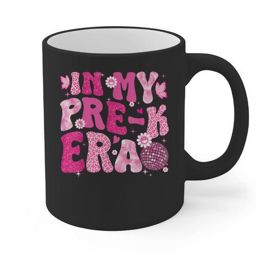 In My Pre-K Era Teachers Women Back To School Kids Girls Graphic Print Coffee Mug - teacherstshirts.com UK