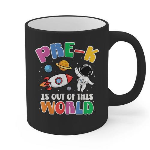 Pre-K Student Teacher Astronaut Space Back To School Graphic Print Coffee Mug - teacherstshirts.com