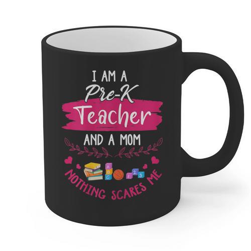 PreK Teacher Mom Shirt Preschool Teacher Mother For Women Graphic Print Coffee Mug - teacherstshirts.com