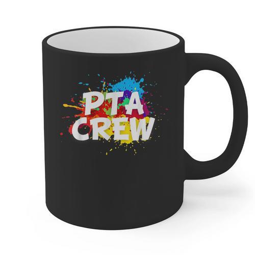 PTA Crew Back To School Volunteer Board Mom Parent Teacher Graphic Print Coffee Mug - teacherstshirts.com DE