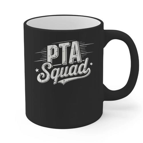 PTA Squad Parent Teacher Association Back To School Teacher Graphic Print Coffee Mug - teacherstshirts.com CA