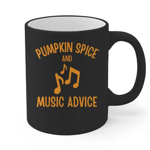 Pumpkin Spice And Music Advice Music Teacher Halloween Graphic Print Coffee Mug - teacherstshirts.com