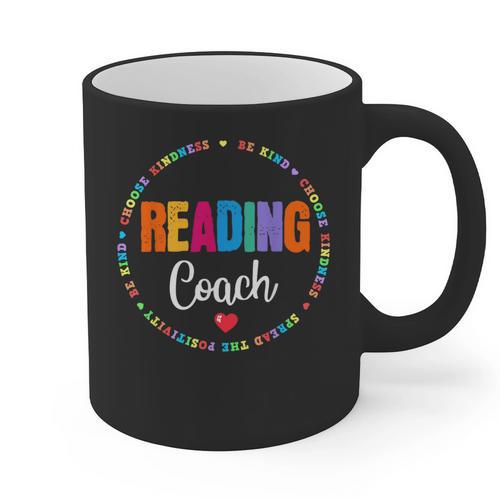 Reading Coach Teacher Interventionist Specialist Literacy Graphic Print Coffee Mug - teacherstshirts.com AU