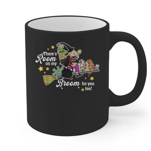 There's Room On My Broom For You Too Teacher Halloween Graphic Print Coffee Mug - teacherstshirts.com UK