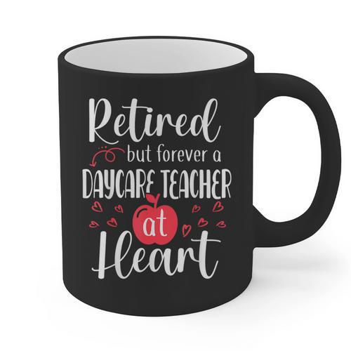 Retired Daycare Teacher Retirement For Daycare Teacher Graphic Print Coffee Mug - teacherstshirts.com AU