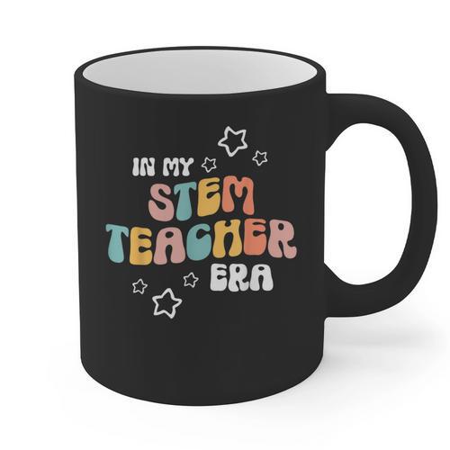 Retro Boho Math Science Professor In My STEM Teacher Era Graphic Print Coffee Mug - teacherstshirts.com