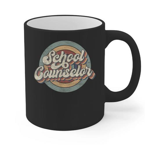 Retro School Counselor Back To School Teacher Squad Crew Graphic Print Coffee Mug - teacherstshirts.com