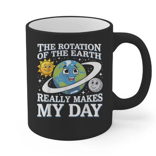 Rotation Of Earth Science Teacher Earth Day Men Women Graphic Print Coffee Mug - teacherstshirts.com AU