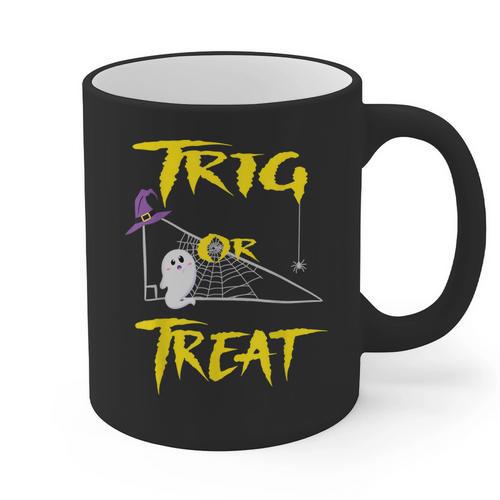 School Math Teacher Halloween 2022 Trig Or Treat Shirt Graphic Print Coffee Mug - teacherstshirts.com
