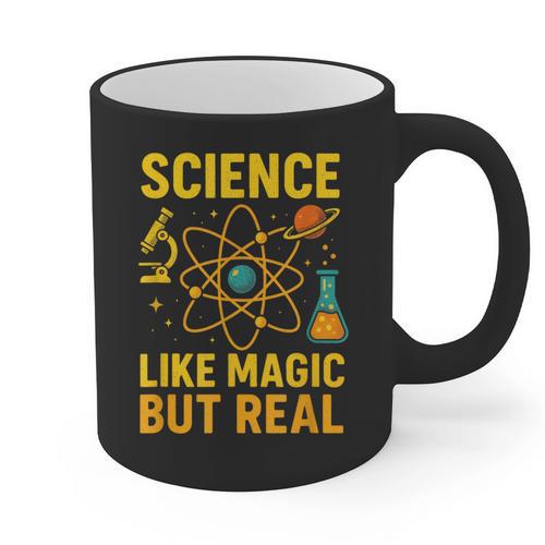 Science Like Magic But Real Nerdy Teacher Graphic Print Coffee Mug - teacherstshirts.com