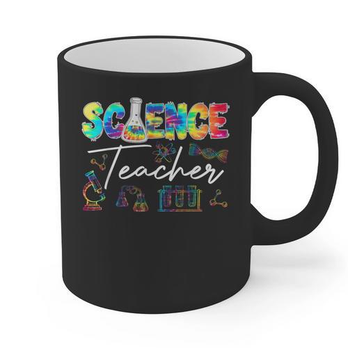 Science Teacher Tie Dye First Day Of School Back To School Men Women Girls Kids Graphic Print Coffee Mug - teacherstshirts.com AU