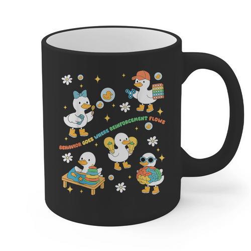 Silly Goose Behavior Analyst RBT ABA Therapy SPED Teacher Graphic Print Coffee Mug - teacherstshirts.com