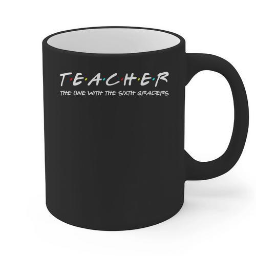 Sixth Grade Teacher Team Middle Teaching 6th Crew Graphic Print Coffee Mug - teacherstshirts.com UK
