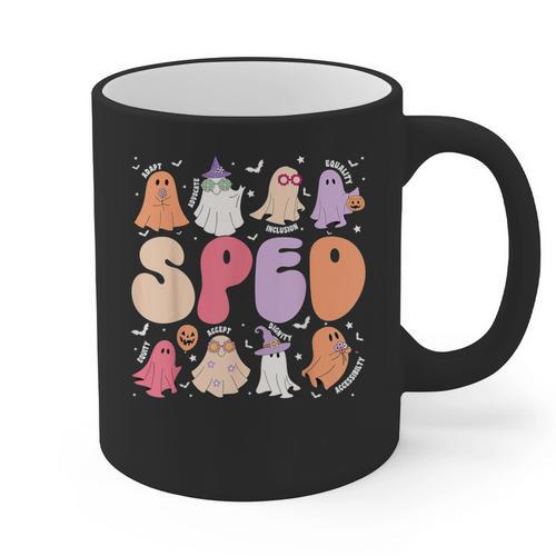 Special Education Teacher Ghosts Halloween SPED Teacher Graphic Print Coffee Mug - teacherstshirts.com AU