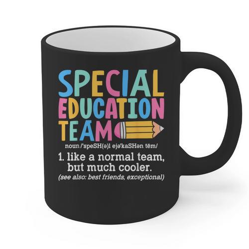 Special Education Team Definition Retro Ed Team Crew Teacher Graphic Print Coffee Mug - teacherstshirts.com UK