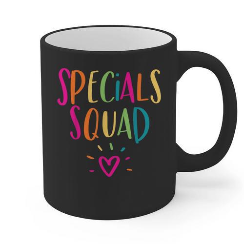 Specials Squad Art Music PE Tech Gym Teacher Team Graphic Print Coffee Mug - teacherstshirts.com