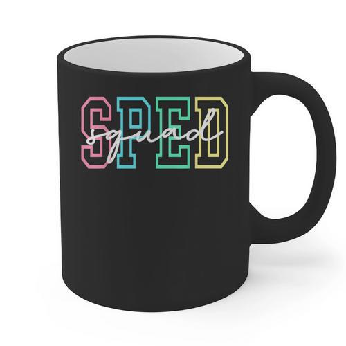 SPED Squad Team SPED Teacher Special Education Teacher Graphic Print Coffee Mug - teacherstshirts.com UK