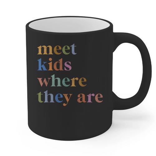 SPED Teacher SLP Meet Kids Where They Are Special Education Graphic Print Coffee Mug - teacherstshirts.com UK