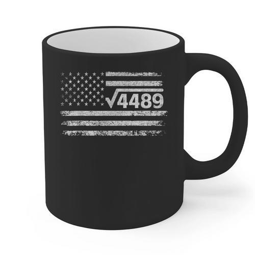 Square Root 4489 Slang Math Teacher Six Seven 6 7 USA Flag Graphic Print Coffee Mug - teacherstshirts.com AU