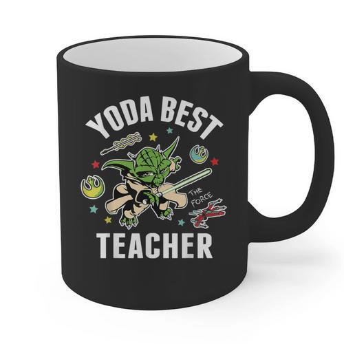 Star Wars Yoda Best Teacher Icons Graphic Print Coffee Mug - teacherstshirts.com UK