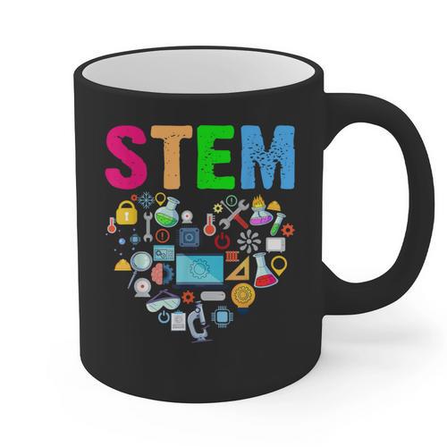STEM Science Technology Engineering Math Teacher Graphic Print Coffee Mug - teacherstshirts.com