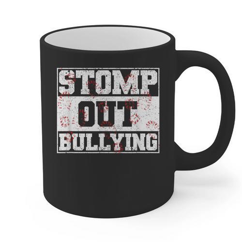 Stomp Out Bullying Back To School Education Teacher Graphic Print Coffee Mug - teacherstshirts.com UK