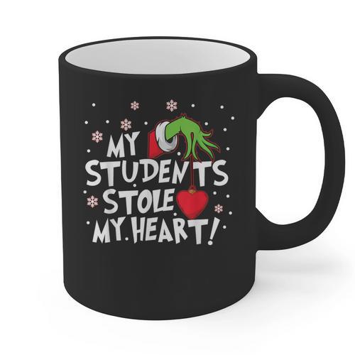 My Students Stole My Heart School Teacher Christmas Men Women Kids Graphic Print Coffee Mug - teacherstshirts.com UK