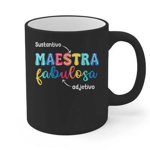 Sustantivo Maestra Fabulosa Adjetivo Spanish Teacher Graphic Print Coffee Mug - teacherstshirts.com AU