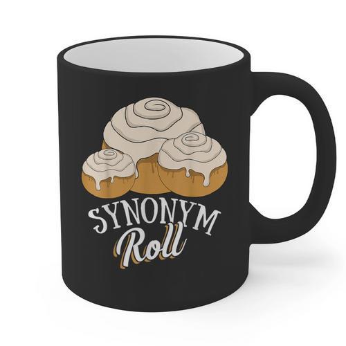 Synonym Roll Teacher And Grammar Geeks Pun For Men Women Kids Graphic Print Coffee Mug - teacherstshirts.com