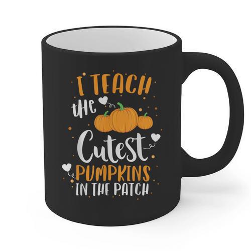 I Teach The Cutest Pumpkins In The Patch Teacher School For Men Women Kids Graphic Print Coffee Mug - teacherstshirts.com AU