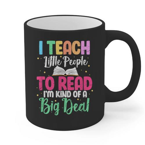 I Teach Little People To Read Reading Teacher For Men Women Girls Kids Graphic Print Coffee Mug - teacherstshirts.com CA
