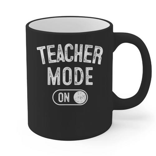Teacher Mode On School Education Educator Graphic Print Coffee Mug - teacherstshirts.com DE