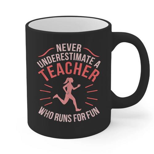 Teacher Who Runs Half Marathon Runner Running Lover Graphic Graphic Print Coffee Mug - teacherstshirts.com