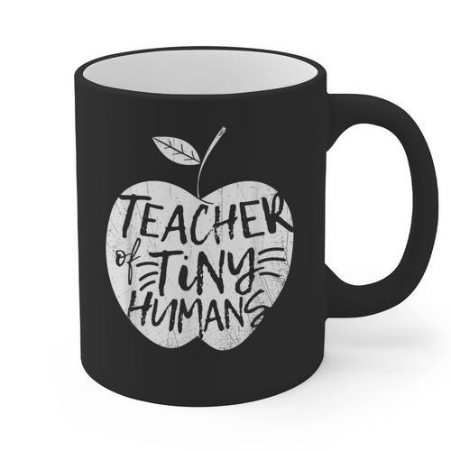 Teacher Of Tiny Humans Preschool Kindergarten Teacher Graphic Print Coffee Mug - teacherstshirts.com CA