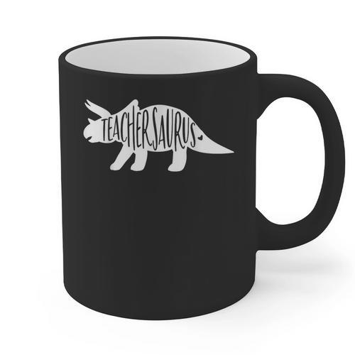 Teachersaurus Like A Normal Teacher Awesome Dinosaur Teacher Men Women Girls Kids Graphic Print Coffee Mug - teacherstshirts.com CA