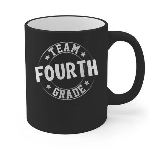 Team Fourth Grade Teacher Student Back To School 4th Grade Graphic Print Coffee Mug - teacherstshirts.com