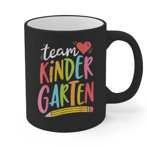 Team Kindergarten Teacher Student Back To School Graphic Print Coffee Mug - teacherstshirts.com UK