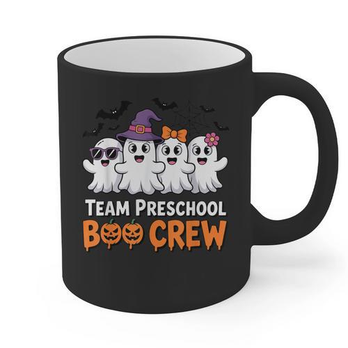 Team Preschool Boo Crew Halloween Teacher Student Costume Graphic Print Coffee Mug - teacherstshirts.com DE