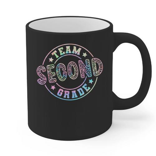 Team Second Grade Teacher Student Back To School 2nd Grade Graphic Print Coffee Mug - teacherstshirts.com
