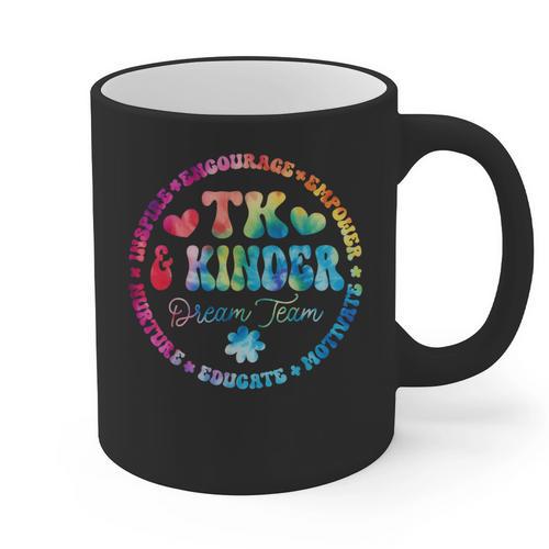 TK & Kinder Dream Team Transitional Kindergarten Teacher Graphic Print Coffee Mug - teacherstshirts.com