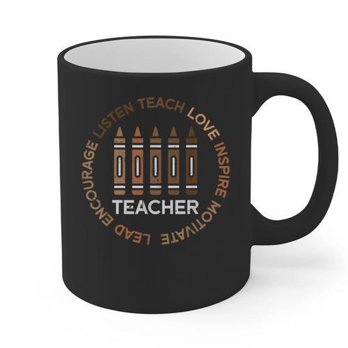 History Teacher Teach Love African American Men Women Graphic Print Coffee Mug - teacherstshirts.com AU