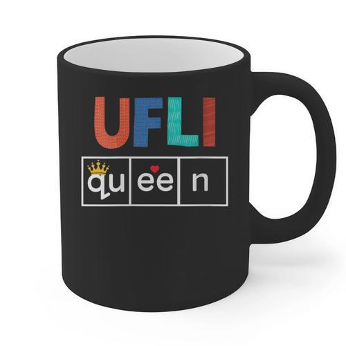 UFLI Queen Science Of Reading Literacy Teacher Appreciation Graphic Print Coffee Mug - teacherstshirts.com AU