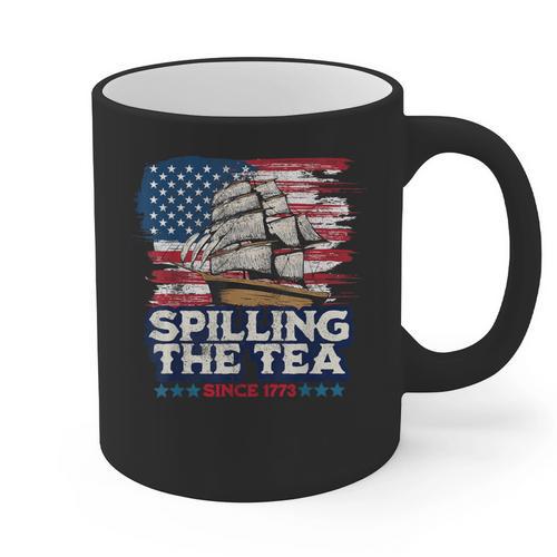 US History Teacher Boston Spilling The Tea Since 1773 Graphic Print Coffee Mug - teacherstshirts.com AU